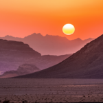 Sunset in Wadi Rum Desert